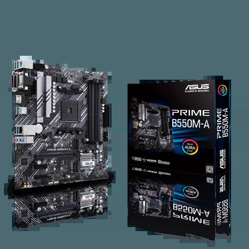 Asus Prime B550M-A - DDR4 AM4 Micro-ATX AMD Motherboard - اللوحة الأم